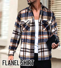 Flanel shirt w Рубашки фланель муж КРЕМ Голландия, кг